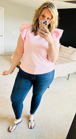 Load image into Gallery viewer, Blush Ruffle Sleeve Blouse
