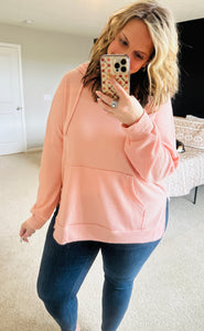 Waffle Knit Oversized Hoodie