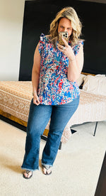 Load image into Gallery viewer, Floral Boho Babydoll Top
