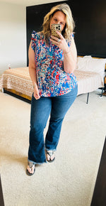 Load image into Gallery viewer, Floral Boho Babydoll Top
