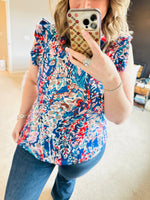 Load image into Gallery viewer, Floral Boho Babydoll Top
