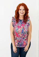 Load image into Gallery viewer, Floral Boho Babydoll Top
