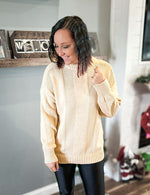 Load image into Gallery viewer, Alexis Neutral Ribbed Knit Sweater
