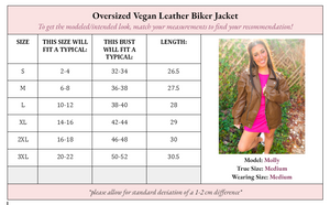 Ollie Oversized Vegan Leather Biker Jacket - Girl Code Couture