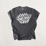 Load image into Gallery viewer, Everything is Fine Checkered Graphic Tee
