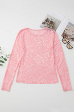 Load image into Gallery viewer, Blush Floral Lace Sheer Top
