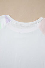 Load image into Gallery viewer, White Rainbow Striped Tee + Shorts Set
