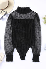 Load image into Gallery viewer, Veronica Sheer Velvet Bodysuit
