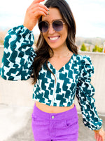 Load image into Gallery viewer, Zola Zip Up Crop Top - Girl Code Couture
